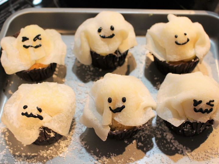 【ハロウィン】おばけマフィンがかわいい(^^)
