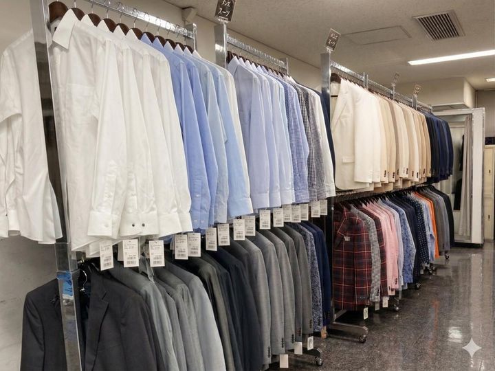 セール会場のイメージ（メンズウェアコーナー）