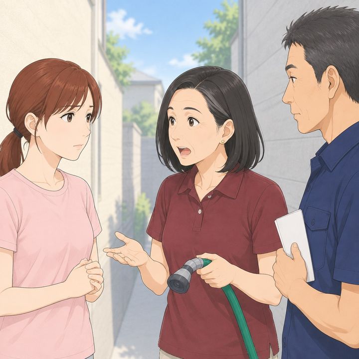 【漫画】「工事代5万、お宅で払って」毎朝の水たまりを、うちの水やりのせいにする隣の奥さん。その作り話が発覚