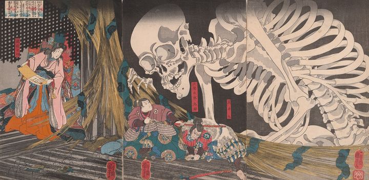 歌川国芳《相馬の古内裏》1845 – 1846年 大英博物館蔵 © The Trustees of the British Museum
