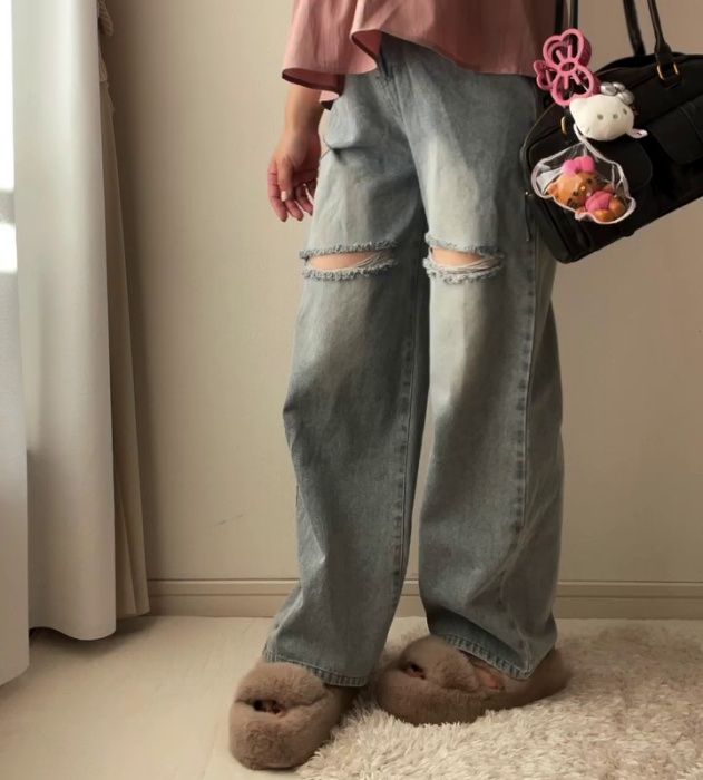 しまむら「ダメージデニムパンツ」