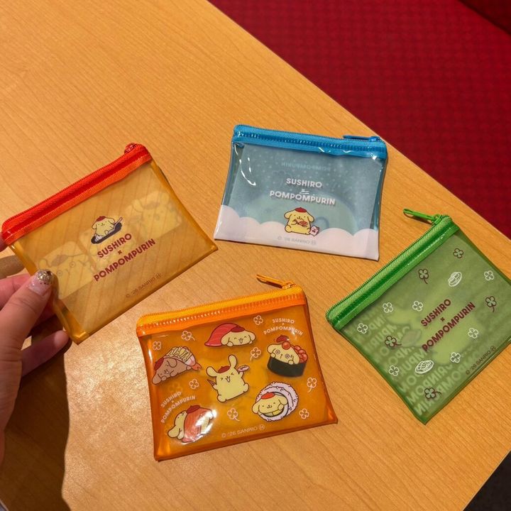 ポムポムプリン×スシロー コラボファスナーポーチ