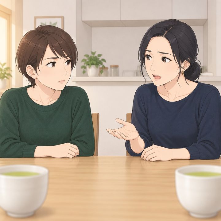 【漫画】「お礼も言えないなら20万返しなさい」母の祝い金を私が受け取ったことにする姉。台所に立った瞬間、笑顔が消えた