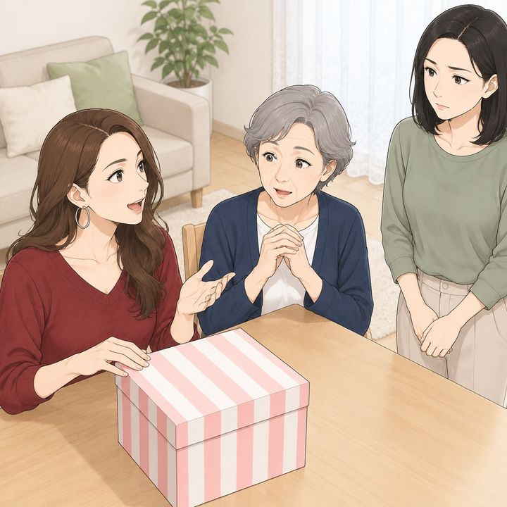 【漫画】「このケーキ、私が並んで買ったの」毎週手ぶらで来て、私のケーキを自分の手柄にする義姉。自分の言葉で自滅