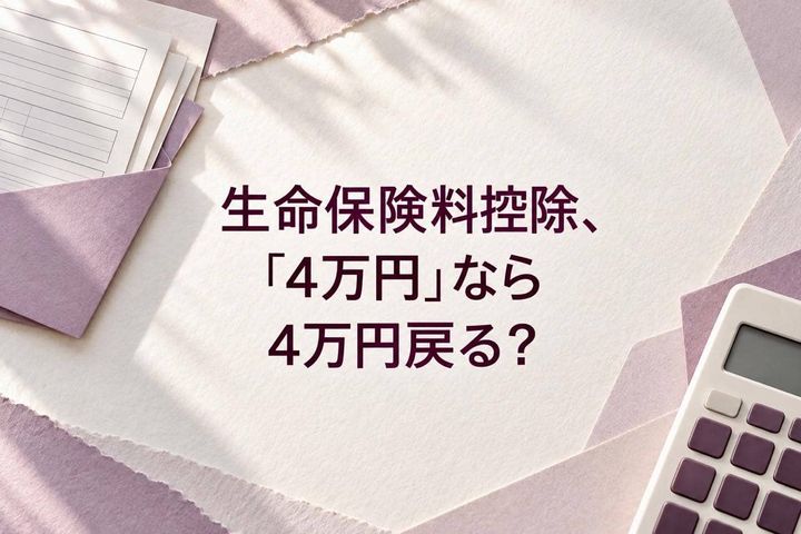 生命保険料控除が「４万円」なら、４万円戻る？年末調整の「控除額」と「還付額」の違い