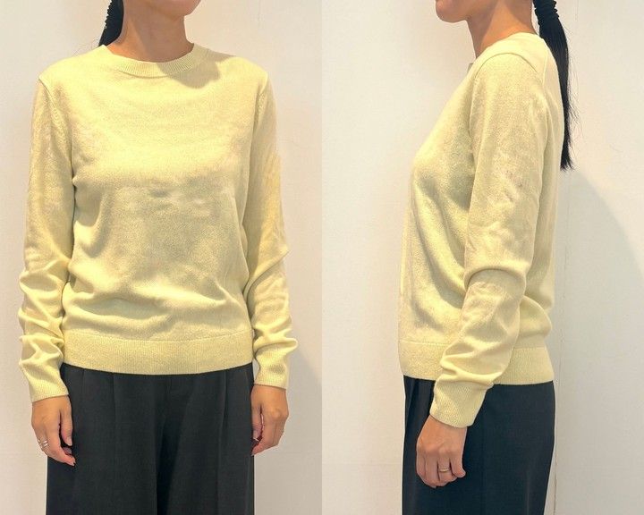 「カシミヤクルーネックセーター」￥10900