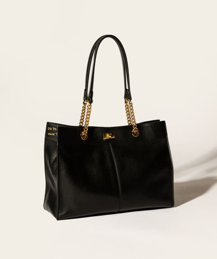 アニヤハインドマーチ×ロンハーマンコラボバッグSmall Mortimer Tote（ブラック）￥209,000