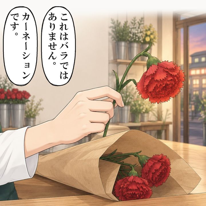 紙の中の花は、どれも花びらの縁に細かな切れ込みが入っていました