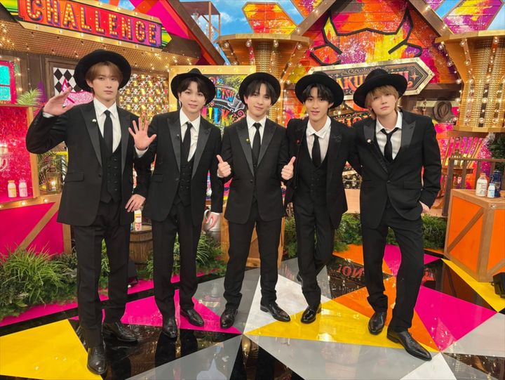 『M！LKの爆裂ミッション』より（左から）M！LKの山中柔太朗、塩崎太智、吉田仁人、曽野舜太、佐野勇斗 （C）TBS width=