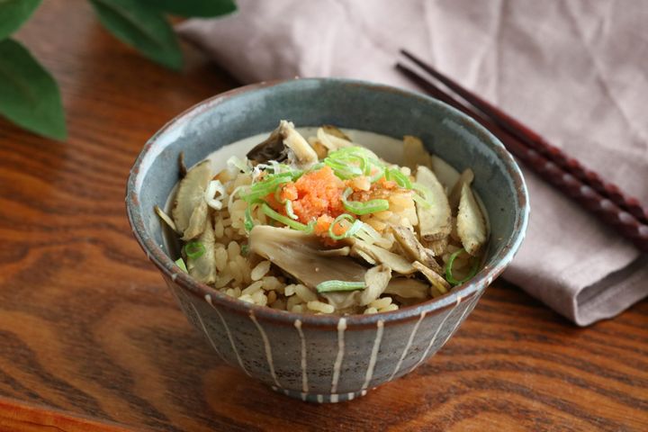 ごぼうと舞茸の明太子ごはん