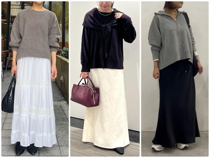 トレンドカラーのブラウン、抜け感のあるジップアップ、新鮮なニットスカーフ合わせなど、大人の女性がこの秋冬に取り入れたい「旬のニットコーデ」をご紹介します。※画像出典：WEAR