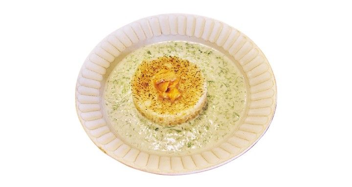 塩雲丹の焼きリゾット 生海苔クリームソース ￥1760