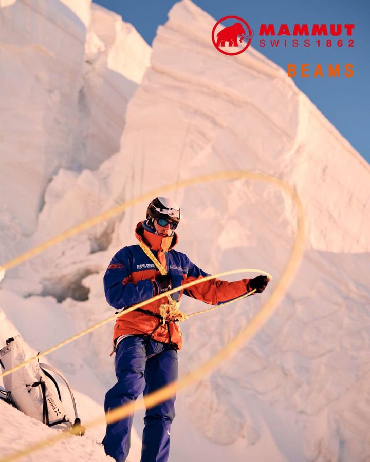 オレンジ×ブルーの名作ジャケットが、現代の機能性と別注仕様をまとって復刻。MAMMUT（マムート）とBEAMS（ビームス）が、BEAMS創業50周年を記念した全3型のカプセルコレクションを発売する。