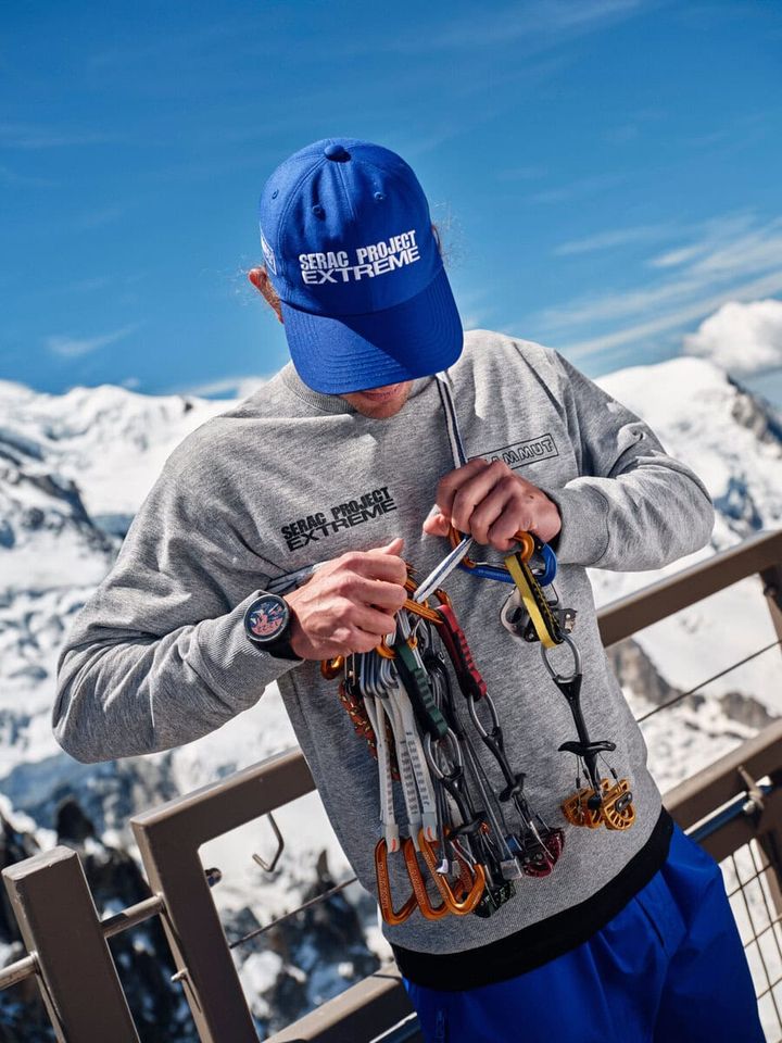 「SERAC PROJECT EXTREME」、MAMMUT、BEAMSのロゴ刺繍を、フロント・サイド・バックに配したスポーティーなキャップ。