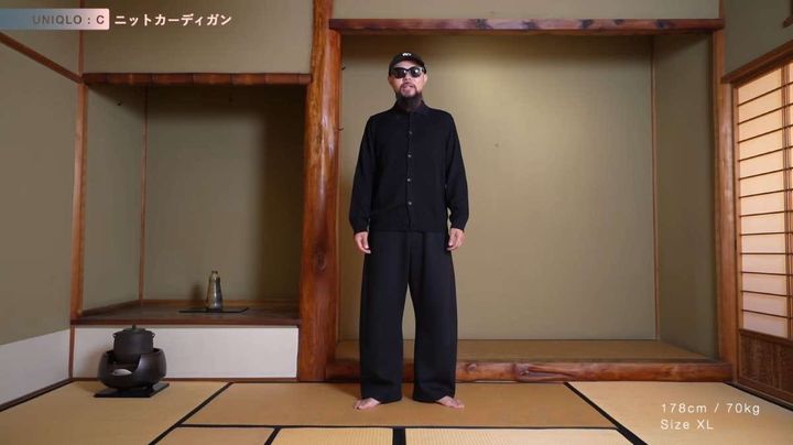 メリノブレンドシャツカラーカーディガン