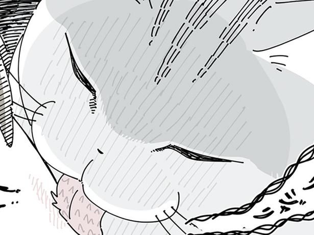 顔ザリザリ （C）キュルZ／KADOKAWA