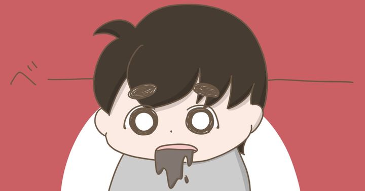 新しく飲み始めた薬がきっかけで、吐き戻しが癖になってしまった息子（べっこうあめアマミさん作）