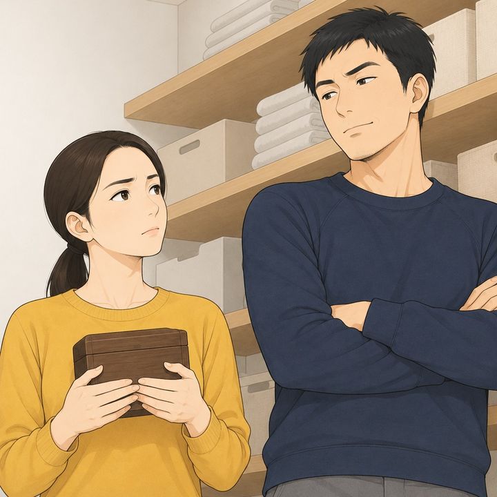 【漫画】「へそくり？20万なんて知らないな」旅行に貯めたお金の使い道を隠し、とぼける夫。納戸でついに頭を下げた