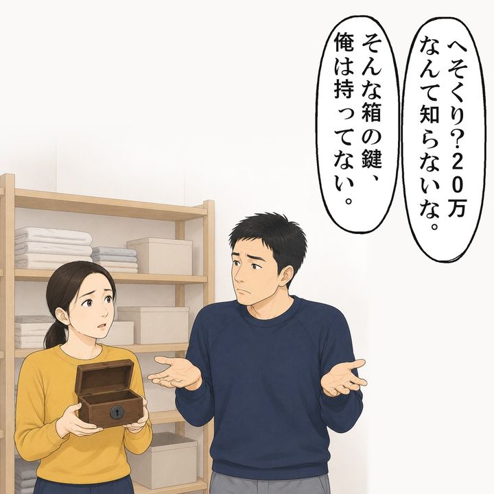 旅行に貯めた20万円が、木の小箱から消えていました