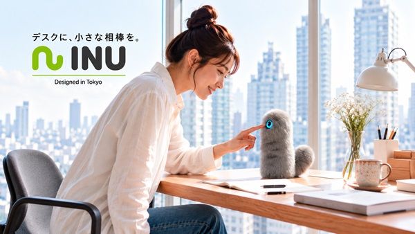撫でると喜ぶもふもふの相棒！AIロボ「INU」クラファン開始！実機を試せる展示も二子玉川 蔦屋家電で開催中