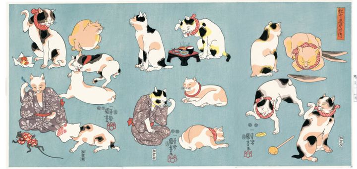 歌川国芳「たとゑ尽の内」版画のみ￥66,000 ／（株）アダチ版画研究所