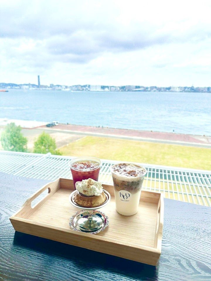 門司港の海が見えるカフェ