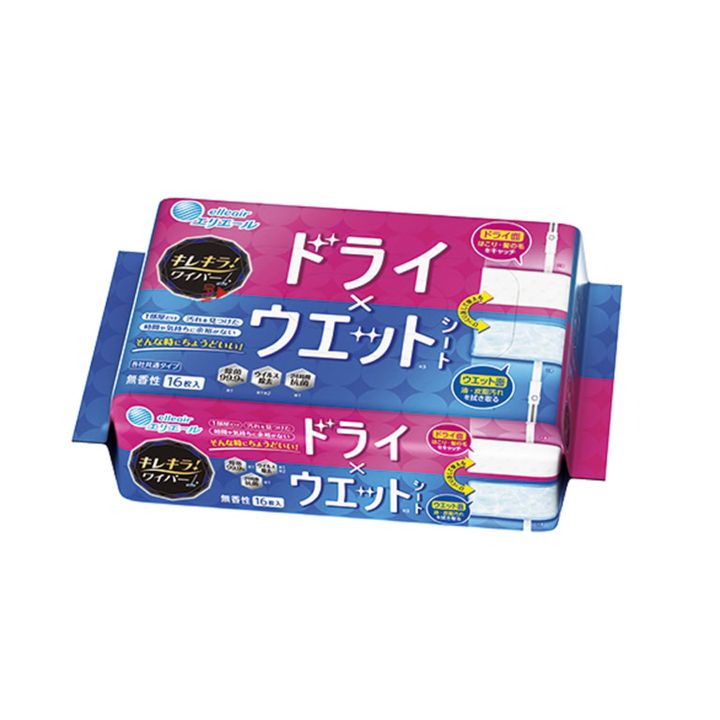 キレキラ！ ワイパー ドライ×ウエットシート 16 枚入り オープン価格／エリエールお客様相談室