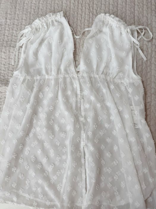 しまむら「花柄シフォンチュニック」