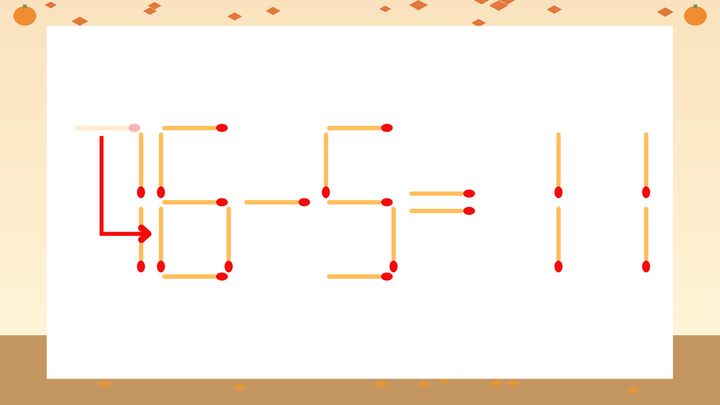 【マッチ棒クイズ】1本だけ動かして正しい式に：75-5=11？の解答画像