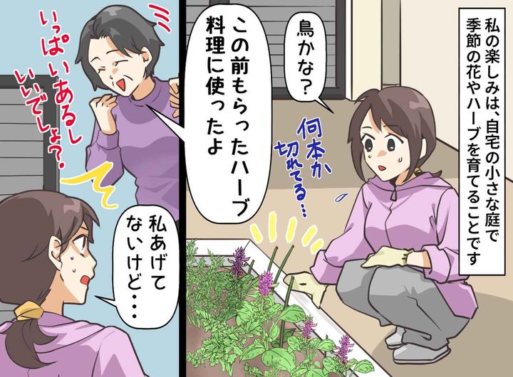 画像1: 切り取られたハーブの行方