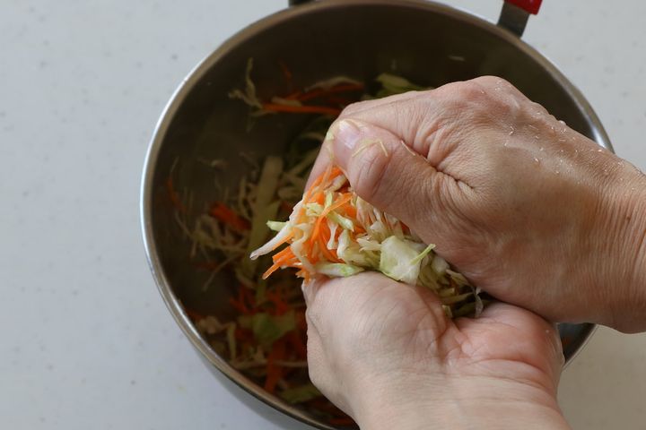 塩でもんだキャベツとにんじん