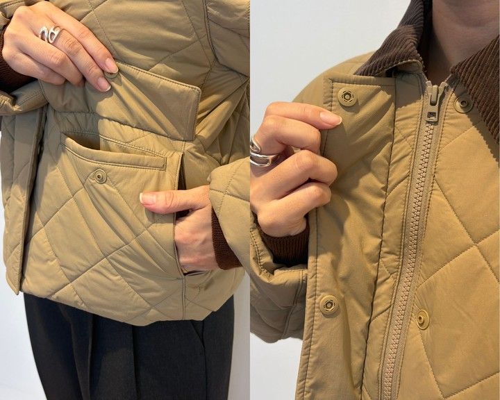 「パデッドユーティリティショートジャケット」￥7990 詳細