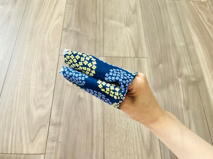 【手ぬぐいを1枚だけ用意】パタパタ折るだけで…可愛いキッチンアイテムに大変身！秋冬に大活躍のライフハックです♪