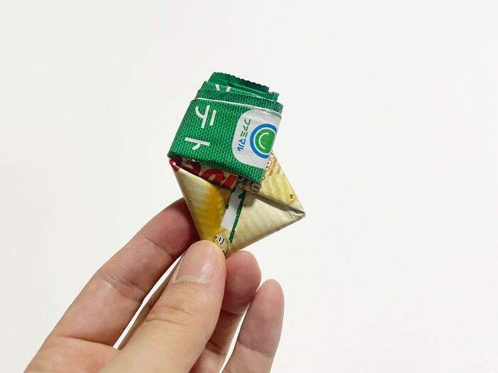 ポテチ袋、ここまで小さくできるって知ってた？やってみたら楽しすぎた♪