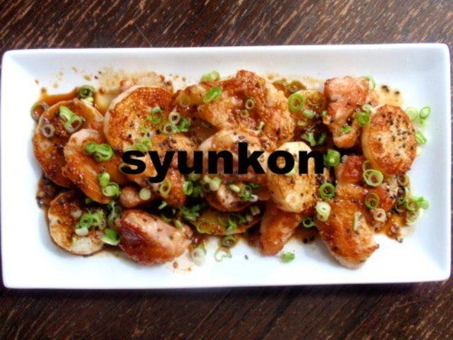「長芋と鶏肉のソテー粒マスタード和え」レシピ