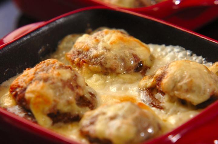 肉詰めシイタケのクリームグラタンの作り方3
