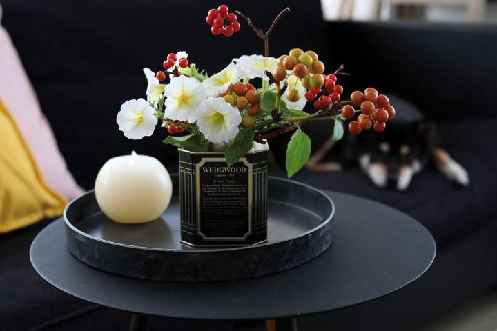 サンキライ×紅茶缶