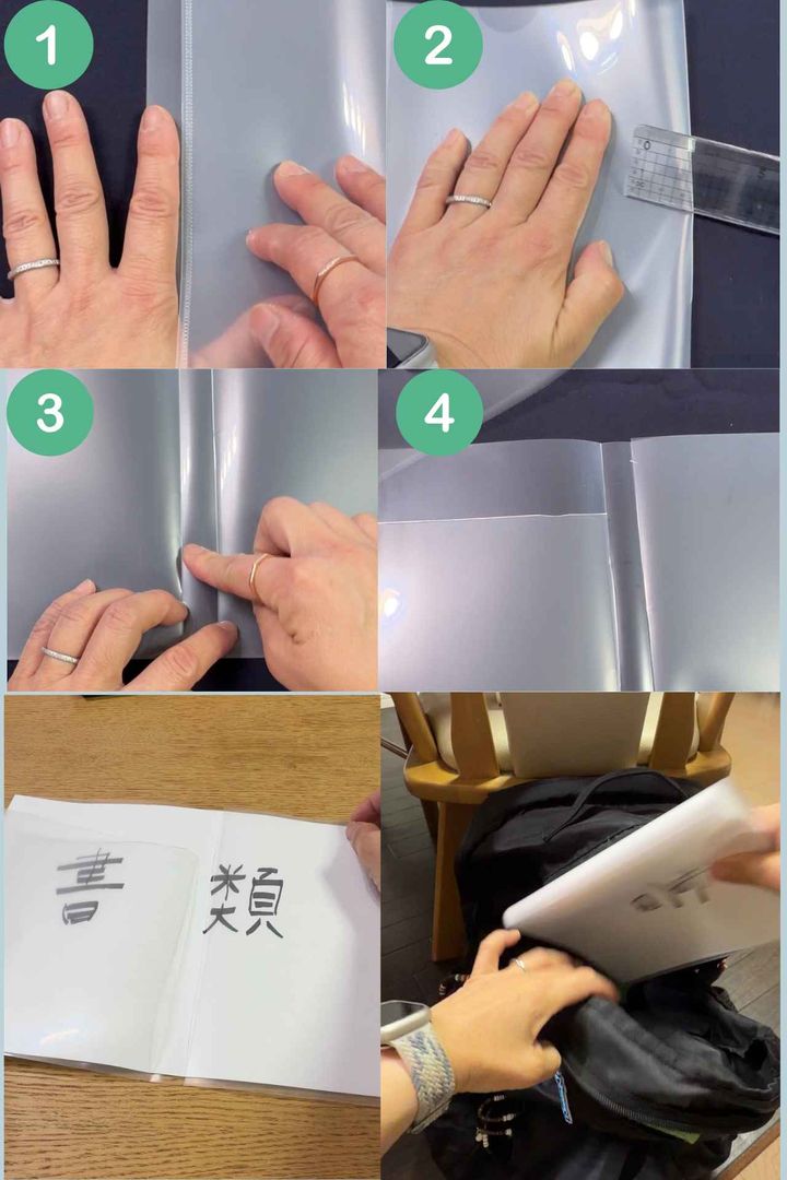 画像: A4書類を半分に折っても、ぐちゃぐちゃにならずバッグにしまえる