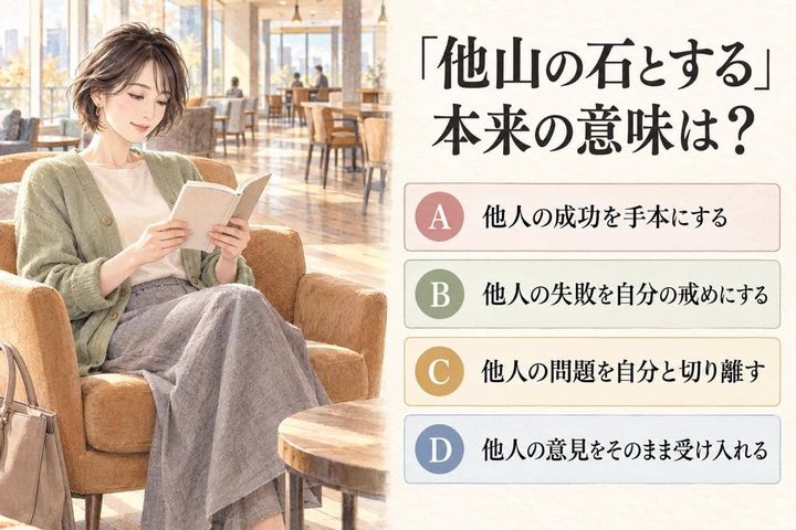 【言葉テスト】「他山の石とする」の本来の意味は？