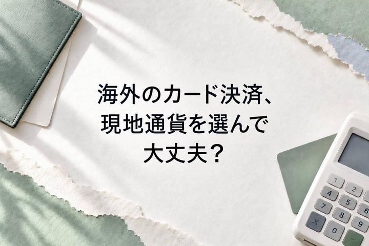 海外のカード決済、「現地通貨」を選んで大丈夫？日本円払いとの違いと確認したいポイント