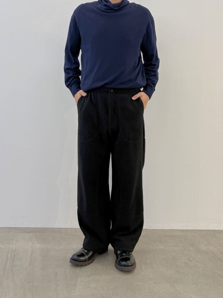 ウォームフリースワイドパンツ 着用