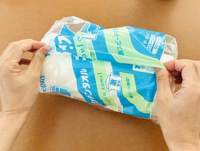 『キッチンペーパー』の袋の開け方。もしかして…上からビリッと破って開けてない？