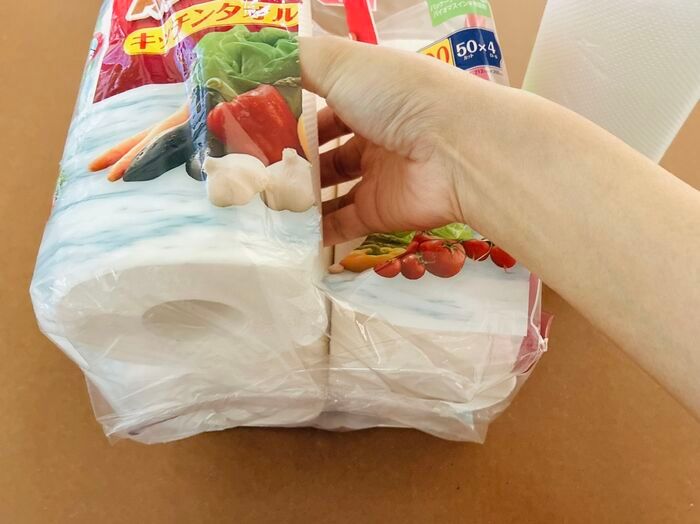 『キッチンペーパー』の袋の開け方。もしかして…上からビリッと破って開けてない？
