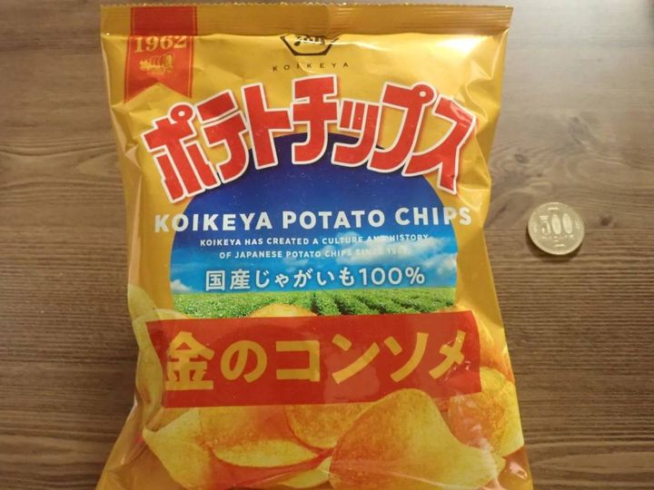 DAISO(ダイソー)：湖池屋 ポテトチップス 金のコンソメ 60g