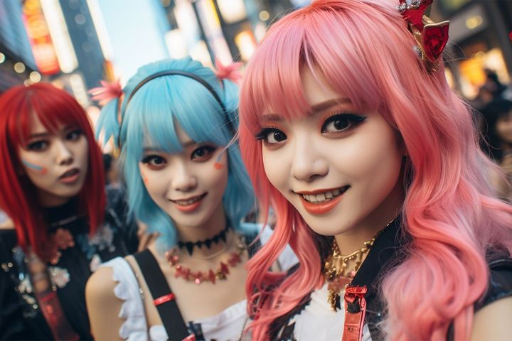 仮装する若者たち ※画像はイメージです
