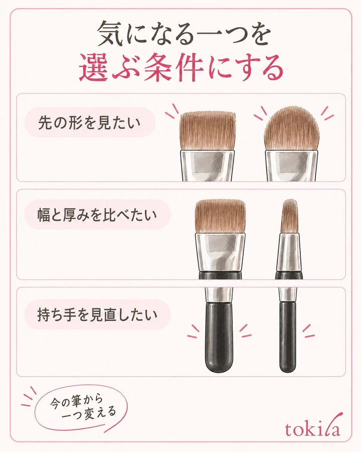 困る場所に合わせ、先の形・幅・持ち手から優先する条件を選びます。
