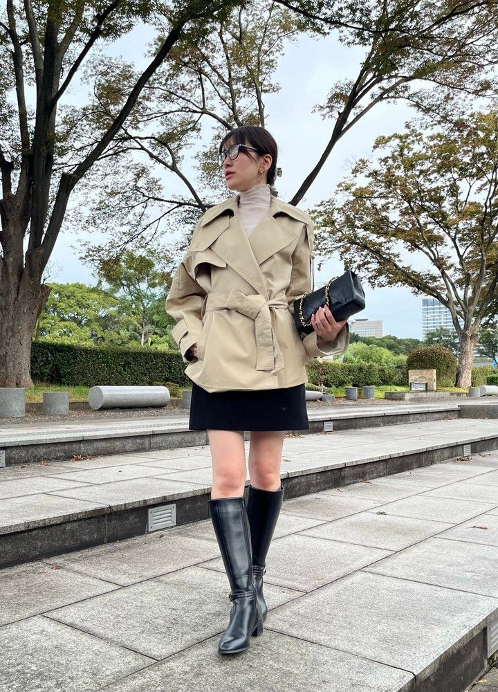 ZARA(ザラ)ZW COLLECTION 撥水加工入りショートトレンチコート