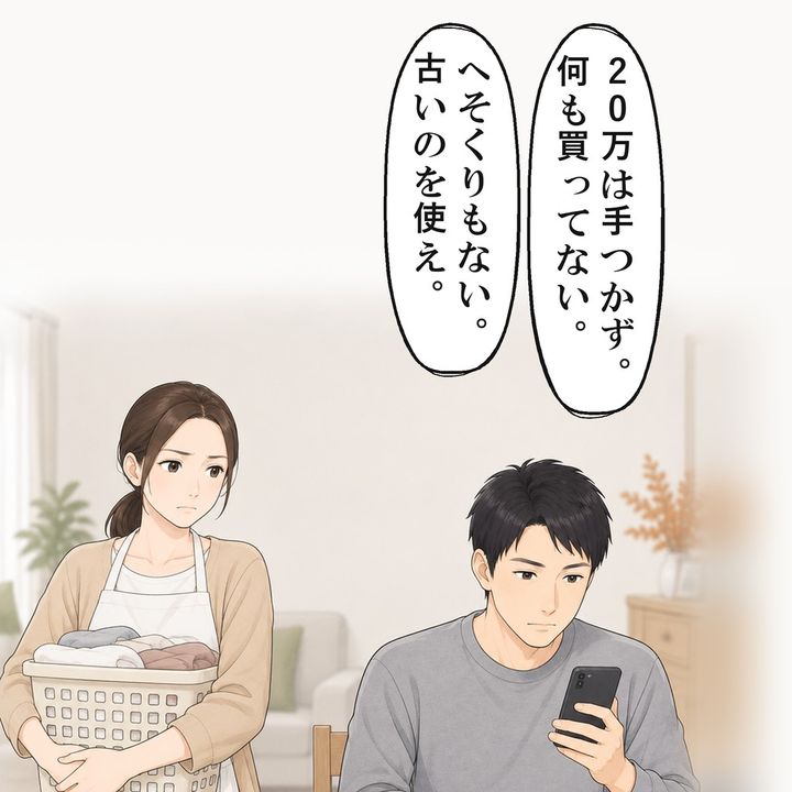 夫は祝い金は手つかずだと言い、洗濯機の買い替えを止めました