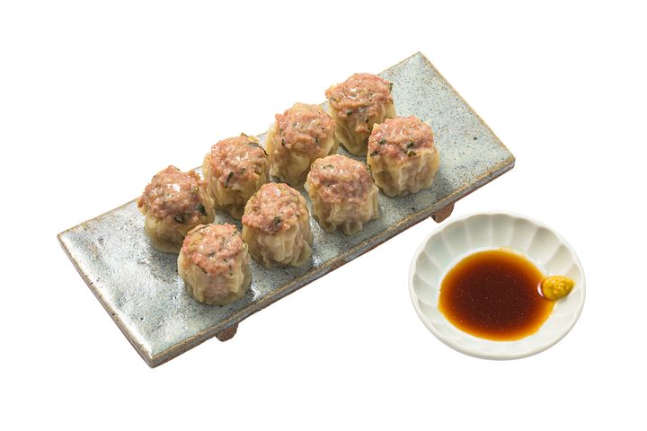〈京都鳳焼売〉の「シュウマイ」つけダレと辛子が一体化した特製「からしダレ」付き