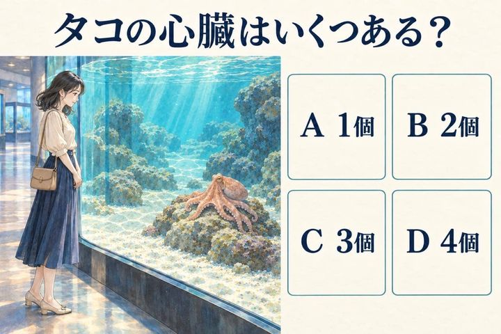 【自然科学テスト】タコの心臓はいくつある？